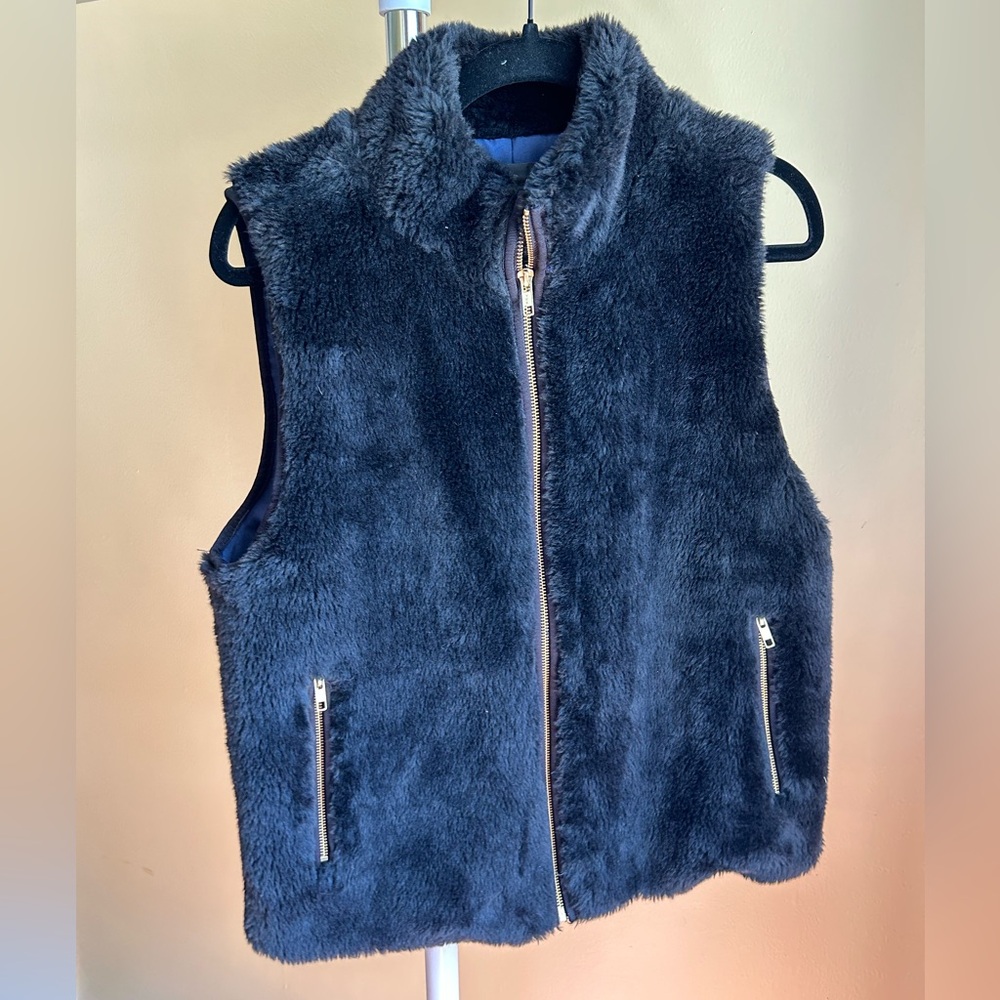 J. Crew faux fur vest